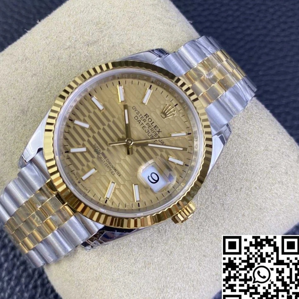 VS Diamond Factory M126233 Yellow Datejust 36MM Tone Motif Rolex Hourmarker Two Dial 0408